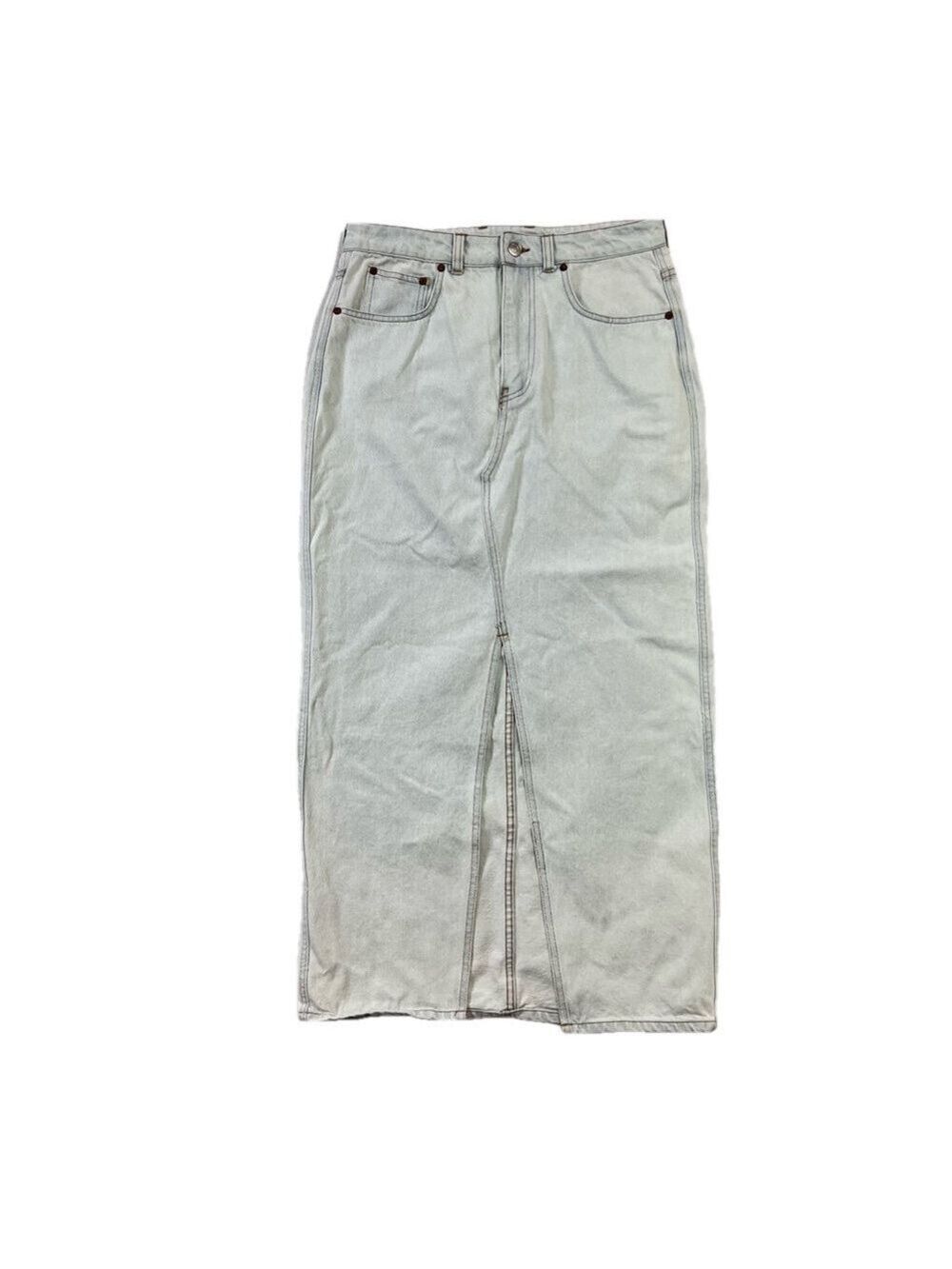 Industry Republic Clothing Maxi Skirt Women's Sz 8 Light Washed Denim Blue Long